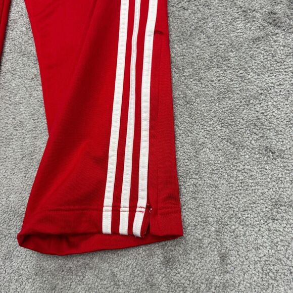 Adidas Originals 3-Striped Sweatpants Mens Small Red White Ankle Zip Pockets - Picture 7 of 16
